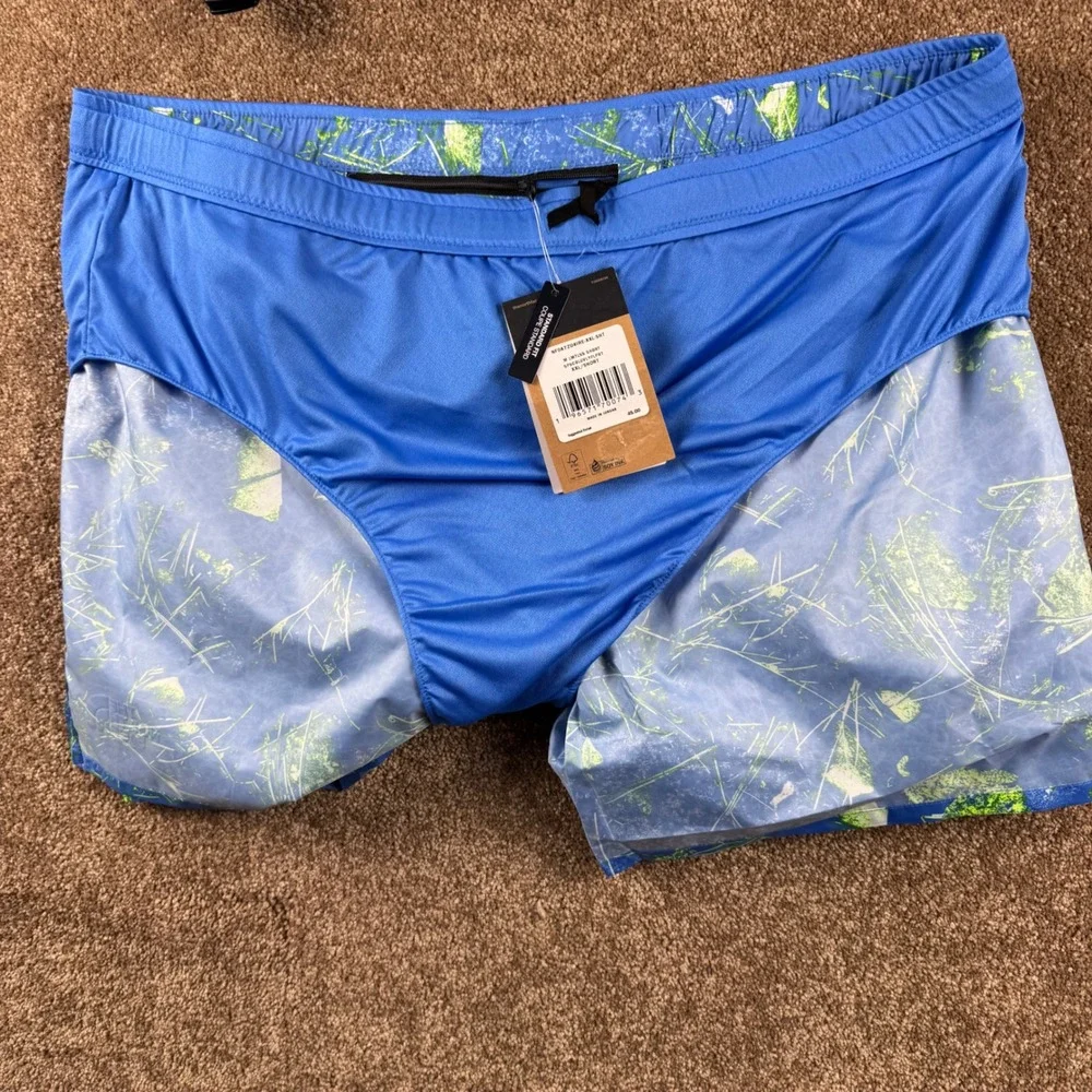 The North Face Limitless Running‎ Shorts Mens XXL Blue Green Print NWT